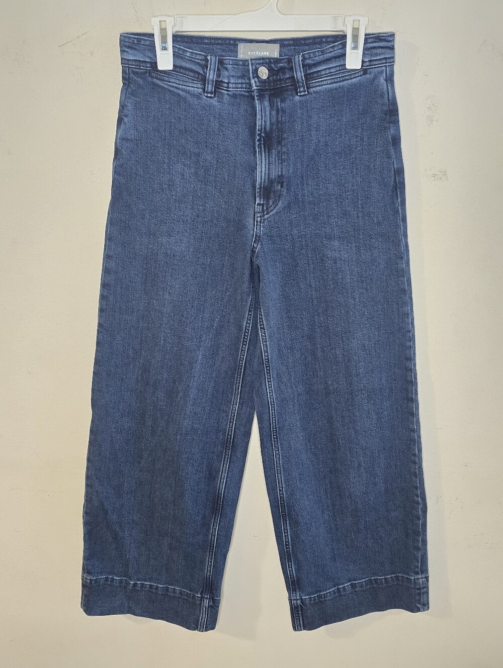 Everlane The Mariner Jean Crop Wide Leg Blue Denim Jeans Women's Size 28